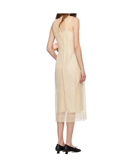 Simone Rocha Natural Carnation Dart Dress