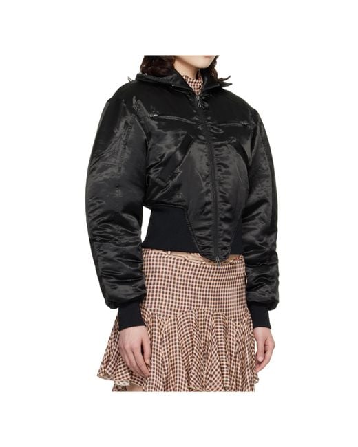 KNWLS Black M Claw Padded Bomber Jacket