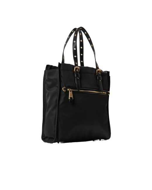 Moschino Black Nylon Tote Bag