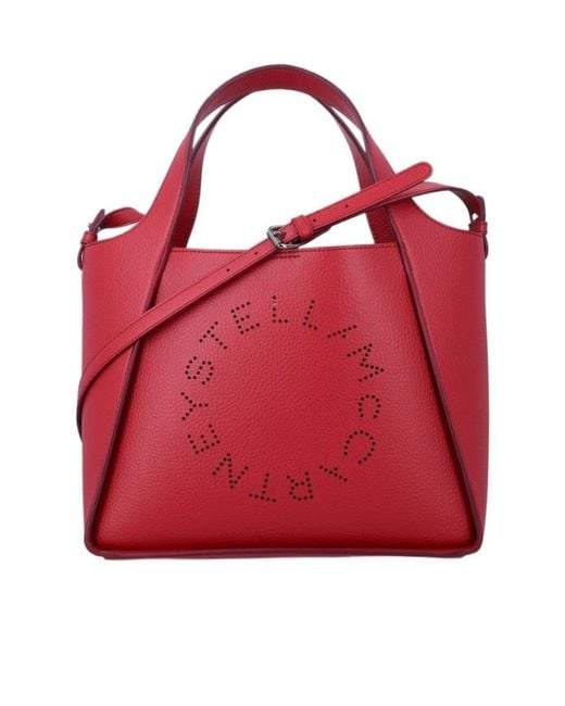 Stella McCartney Red Top-Handle Shoulder Bag