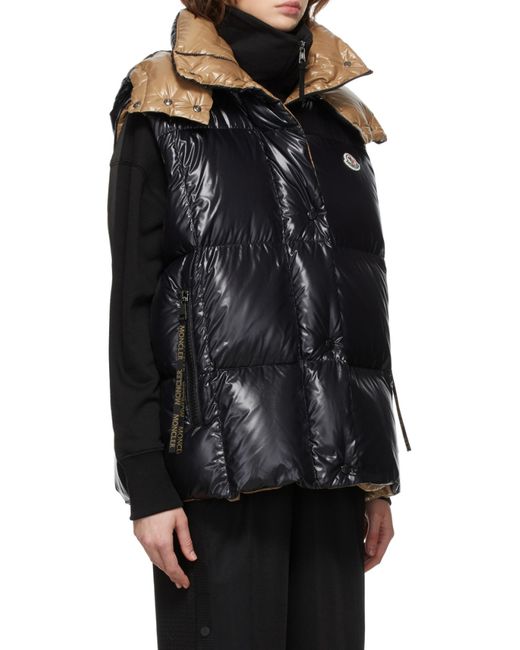 Moncler Black Luzule Hooded Down Vest