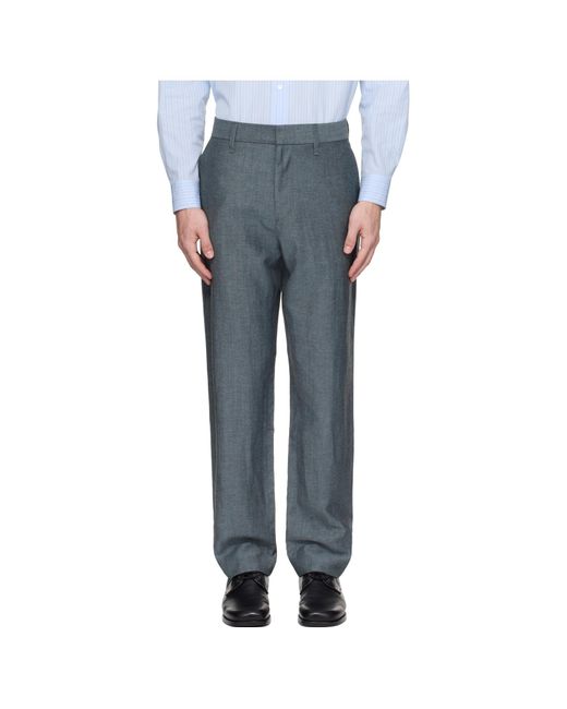 Rag & Bone Blue Evan Wool-Blend Trousers for men