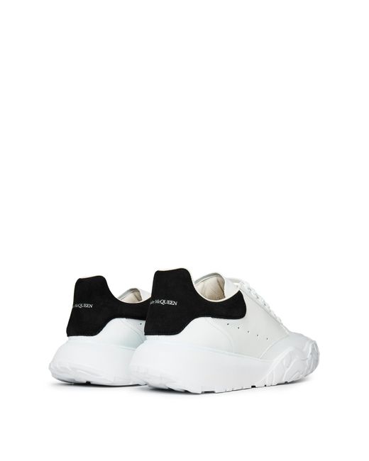McQueen White Lace-Up Casual Sneakers