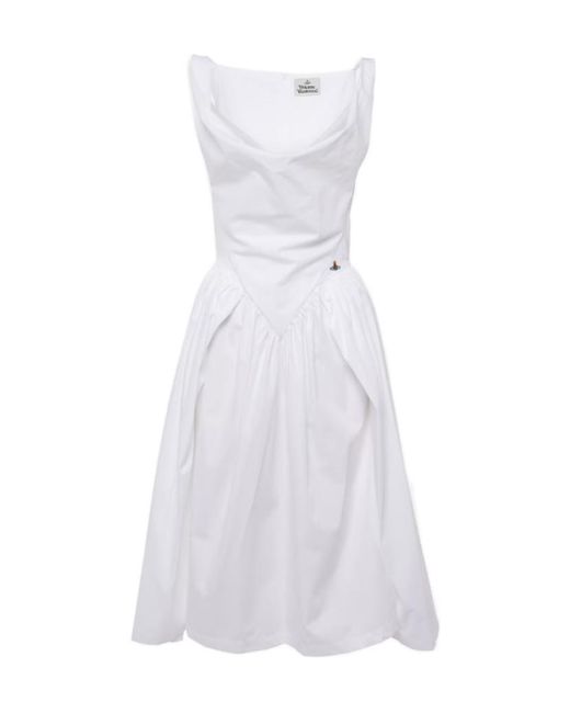 Vivienne Westwood White Sunday Cotton Corset Dress