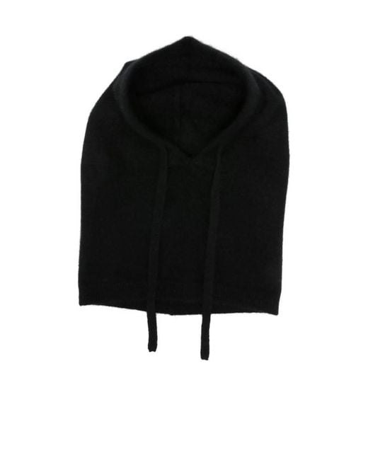 P.A.R.O.S.H. Black Drawstring Hooded Scarf