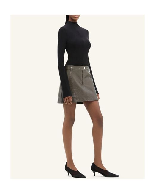 Courreges Green Courrèges Vinyl Mini Skirt