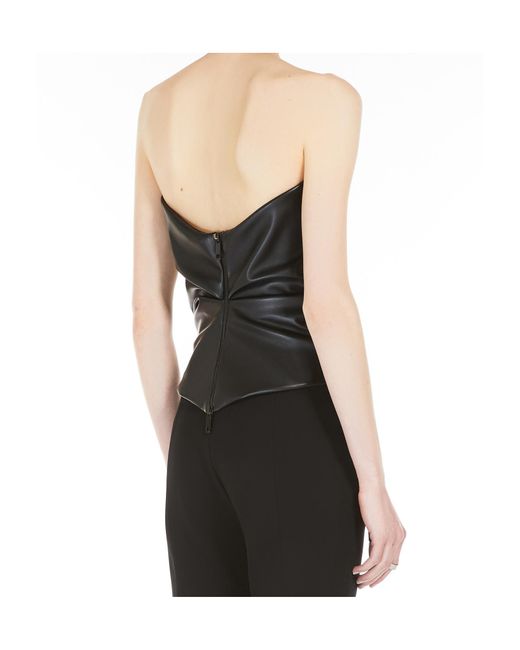 Sportmax Black Lindsey Gathered Sleeveless Top