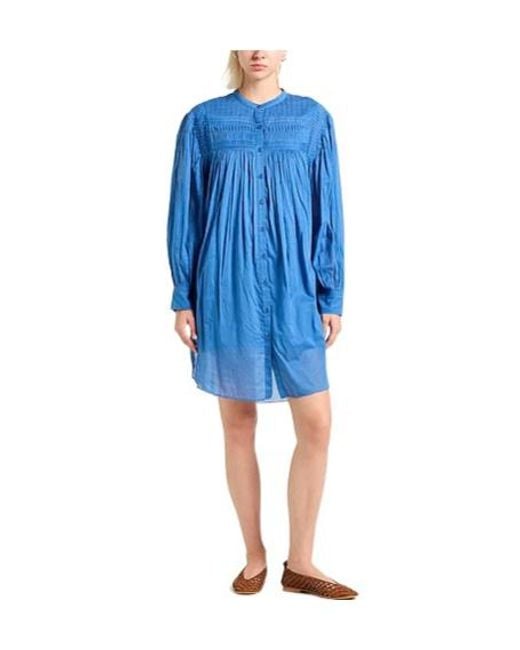 Isabel Marant Blue Solid Color Shirt Dress