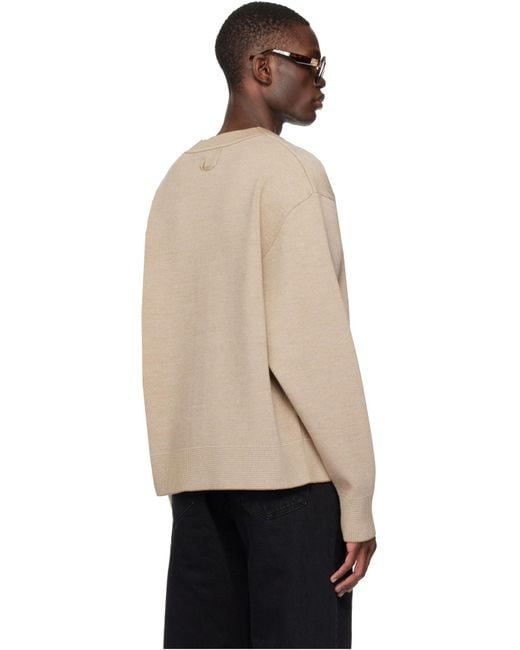 Jacquemus Natural Le Cardigan With Buttons for men
