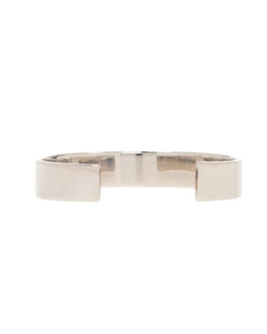Maison Margiela White Logo Engraved Bracelet for men