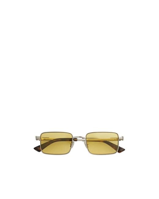Bottega Veneta Yellow Classic Rectangular Sunglasses