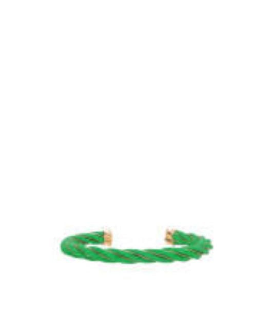 Bottega Veneta Green Twist Cuff Bracelet