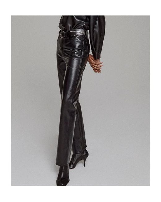 Agolde Black '90S Pinch Waist Straight Leg Trousers