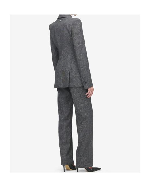 McQueen Gray Wool Double-Breasted Blazer