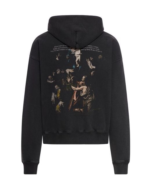 Off-White c/o Virgil Abloh Black Stamp Mary Drawstring Hoodie for men