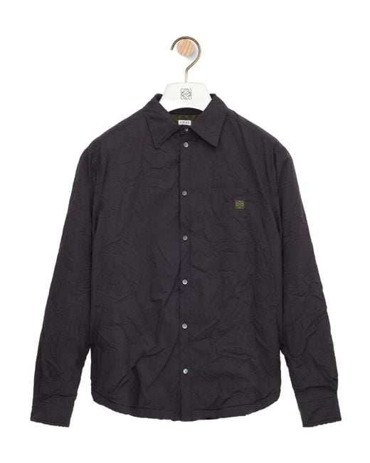 Loewe Blue Crinkled Effect Shirt for men