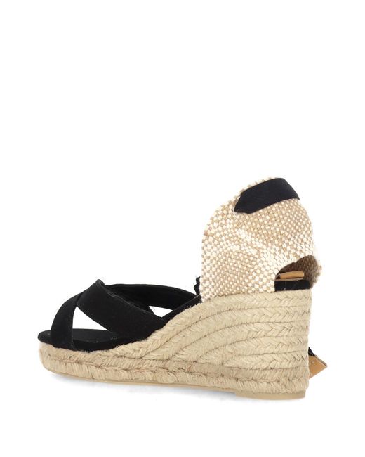 Castaner Black Open-Toe High-Heeled Sandals