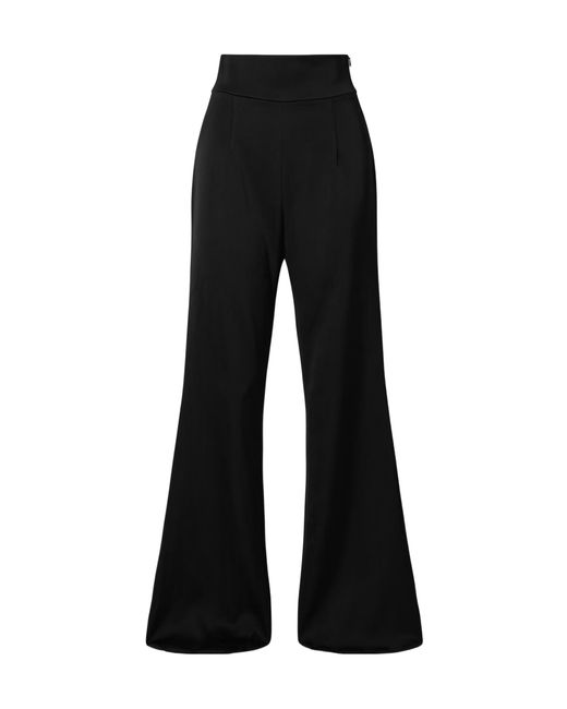 Galvan Black Sculpted Flared Casual Pants
