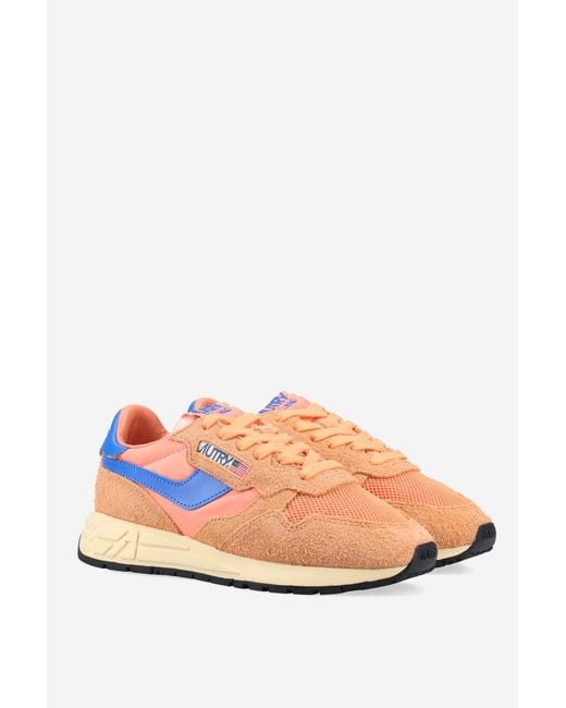 Autry Pink Lace-Up Sneakers