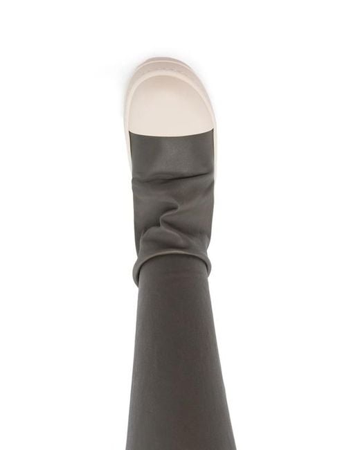 Rick Owens White Knee-High Boots