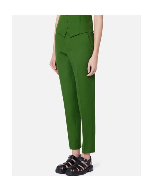 AMI Green Tapered Leg Trousers