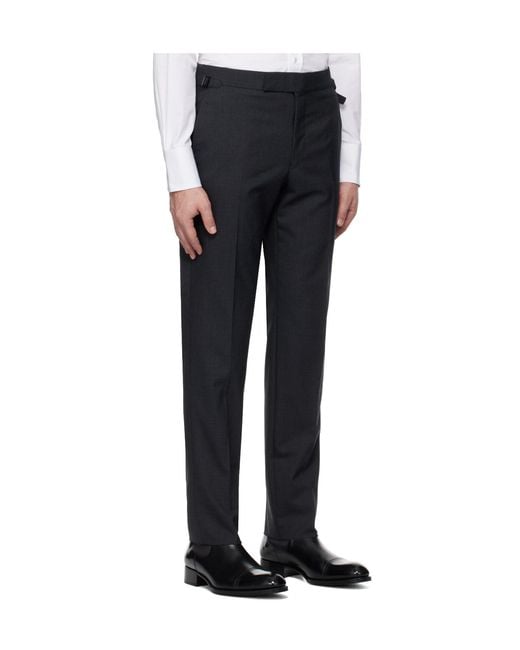 Tom Ford Blue O'Connor Pleated Wool Casual Pants for men