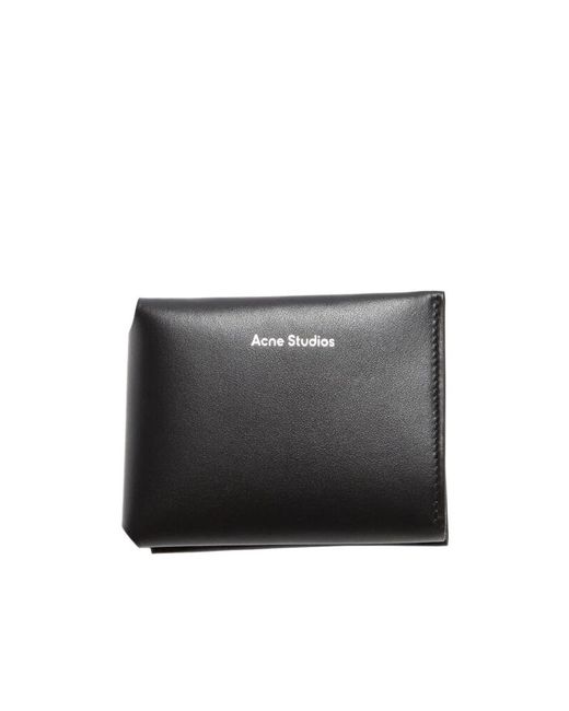 Acne Black Folded Card Holder for men