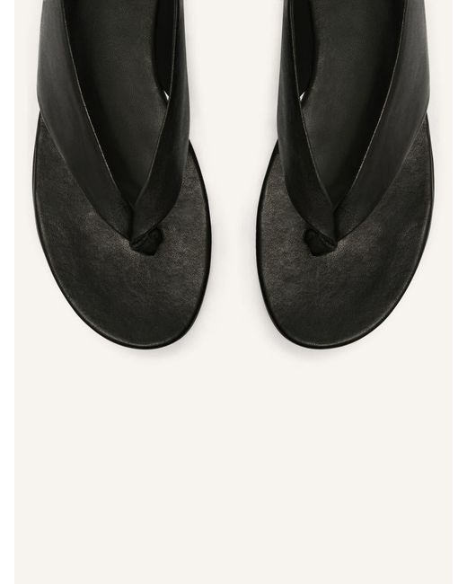 Courreges Black Courrèges Open Thong Strap Sandals