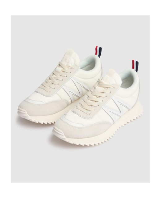Moncler White Laced Sneakers for men