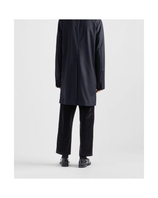 Prada Black Logo Plaque Straight Leg Trousers for men