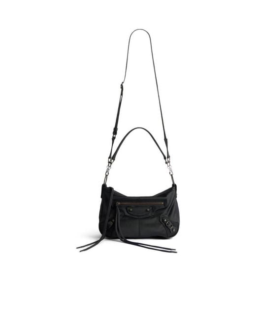 Balenciaga White Le City Moto Small Shoulder Bag for men