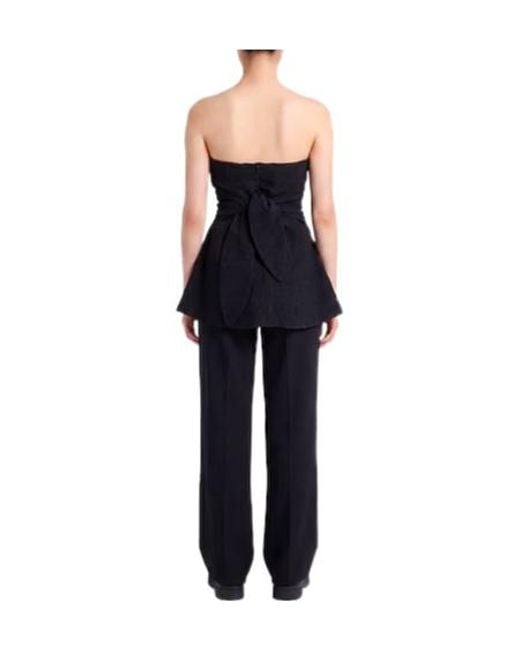 Ganni Black Solid Color Cami Top