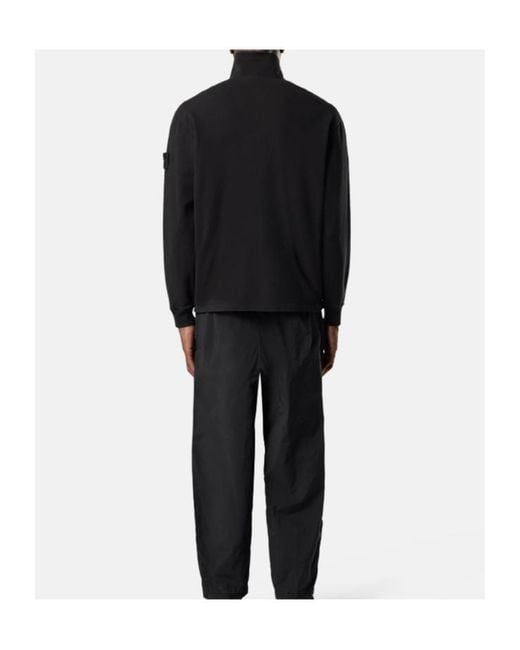 Stone Island Black Comfort-Fit Zip-Up Track Jacket for men