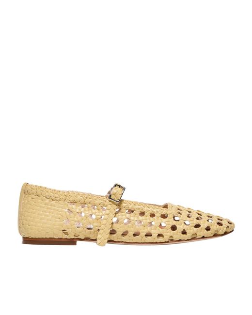 Miista Natural Yeida Woven Ballerina Flats