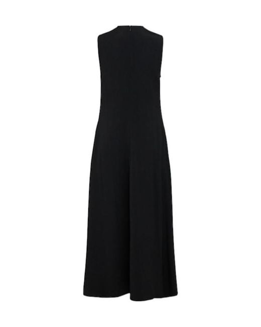 Totême  Black Woven Stiped Long Dress