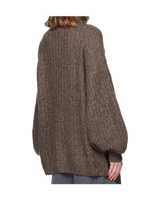 Lisa Yang Brown Long-Sleeved Cardigan