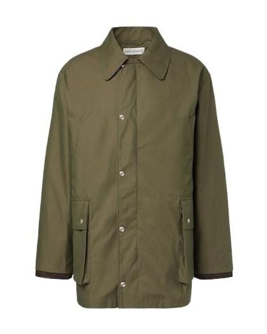 Our Legacy Green Cotton-Blend Canvas Jacket for men