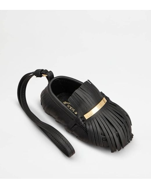 Tod's White Gommino Driving Shoe Charm