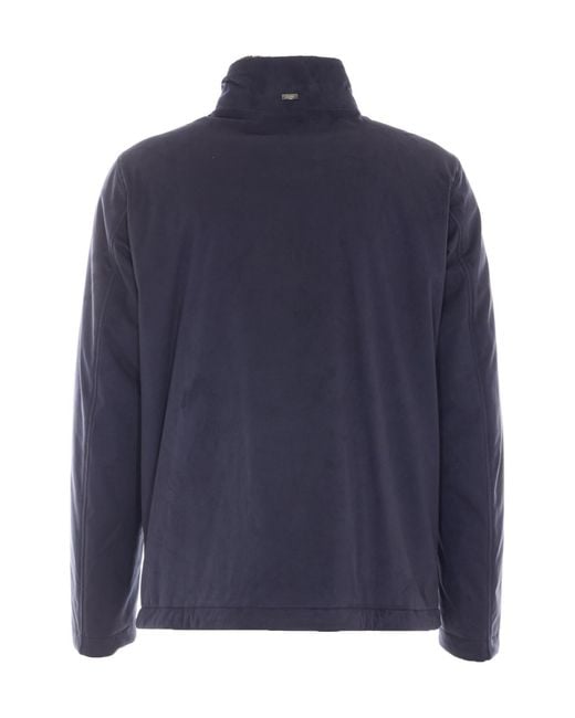 Herno Blue Long-Sleeve Casual Jacket