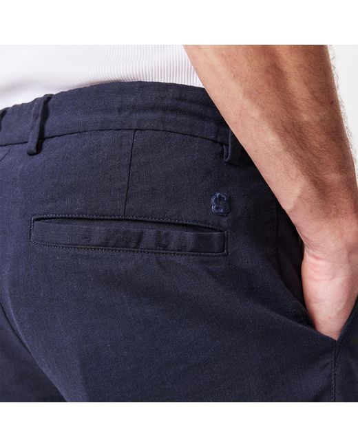 Boss Blue Slim-Fit Simple Shorts for men