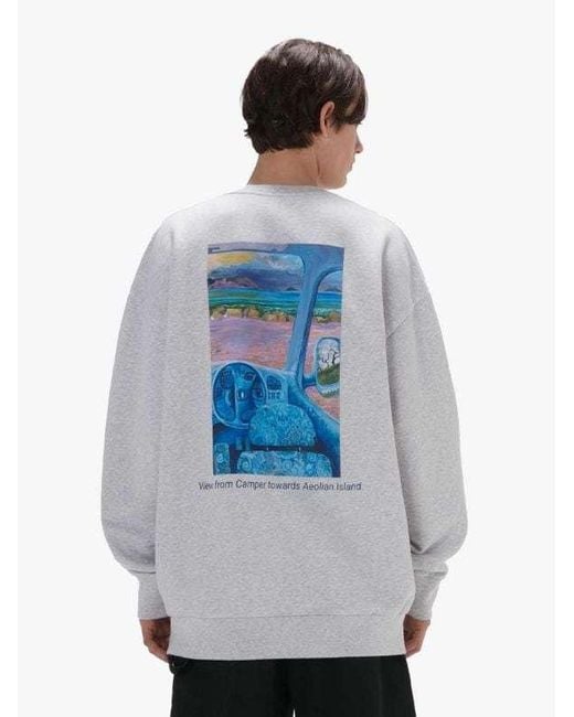J.W. Anderson Gray Jw Anderson Anchor Embroidered Back Printed Sweatshirt for men