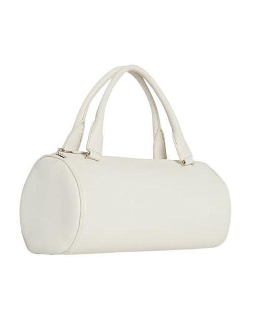 The Row White Edith Logo Handbag