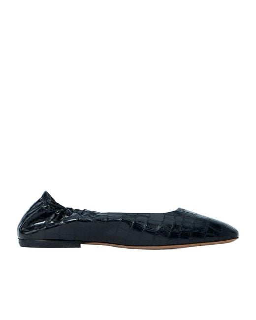 Dries Van Noten Blue Embossed Ballerina Flats