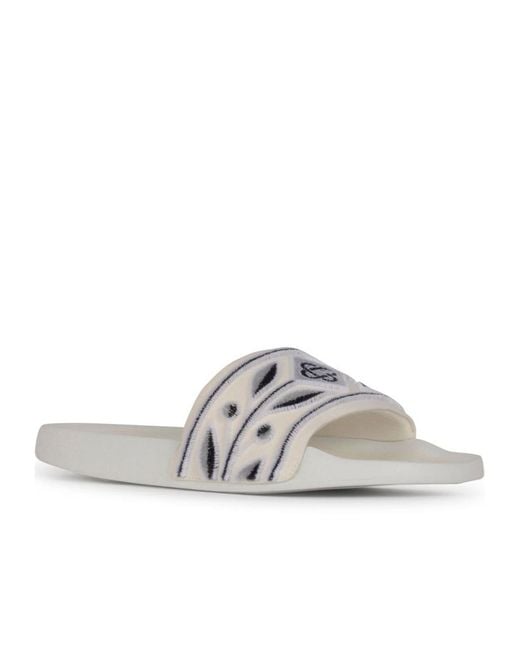 Casablanca White Pool Slides for men