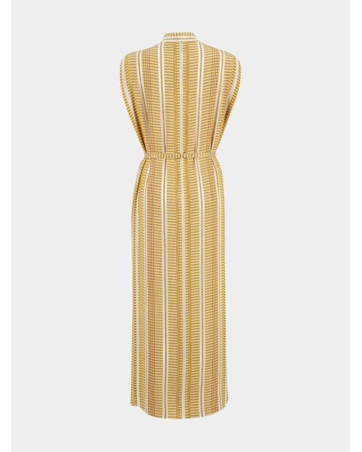 Zeus + Dione Metallic Striped Midi Dress