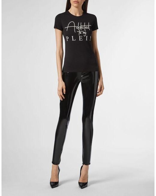Philipp Plein Black Logo Details T-Shirt