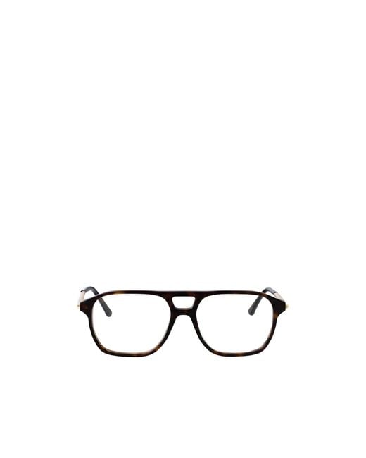 Givenchy White Browline Glasses for men