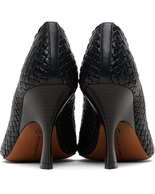Stella McCartney Black Elsa 90 Woven High Heels