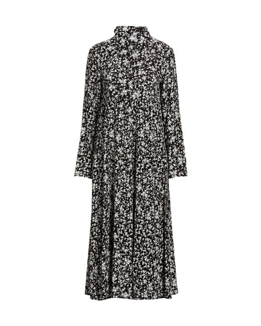 Ganni Gray Floral Pattern Dress