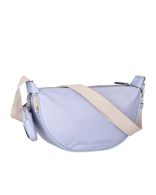 Karl Lagerfeld Blue Small Ikon Shoulder Bag